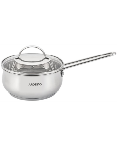 Ківш зі скляною кришкою Ardesto Gemini Liguria 1.8л AR4318GB Срібний (Silver)