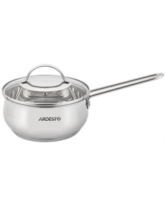 Ківш зі скляною кришкою Ardesto Gemini Liguria 1.3л AR4313GB Срібний (Silver)