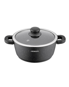 Каструля зі скляною кришкою Ardesto Gemini Anzio 5л AR2454GE Чорна (Black)