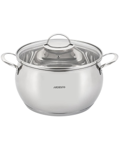 Каструля зі скляною кришкою Ardesto Gemini Liguria 6.4л AR4364GB Срібна (Silver)