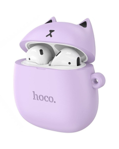 Беспроводные вкладыши наушники Hoco EW45 TWS Фиолетовые (Lilac Cat)