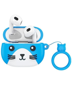 Бездротові навушники вкладиші Hoco EW46 TWS Блакитні (Dodge Cat)