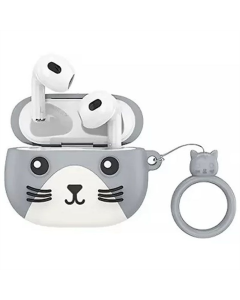 Беспроводные вкладыши Hoco EW46 TWS Серые (Таинственный кот)