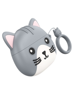 Бездротові навушники вкладиші Hoco EW46 TWS Сірі (Mysterious Cat)