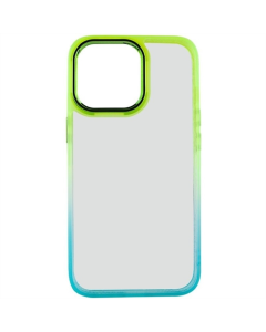 Чехол-накладка для iPhone 13 Pro Max TPU+PC серии Fresh Sip Цвет Бирюзовый Лимон (Turquoise Lemon)