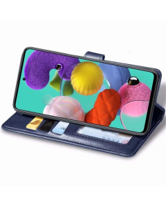 Чохол кейс для Samsung A51 GETMAN Gallant (PU) Синій (Blue)