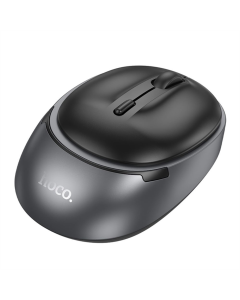 Миша беспроводная Hoco GM34 Nuevo двухрежимная 2.4G Черная (Black Metal Grey)