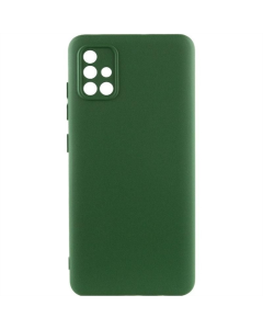 Чехол-накладка для Samsung A51 TPU GETMAN Liquid Silk Full Camera Зеленый (Темно-зеленый)