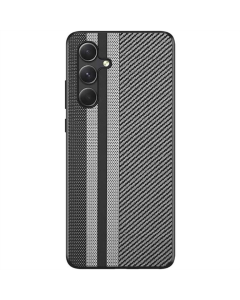 Чехол-накладка для Samsung S25 Grid TPU+PC Серый (Grey Line)