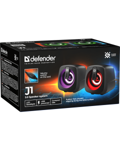 Колонки мультимедийные Defender J1 6Вт Черные (Black)