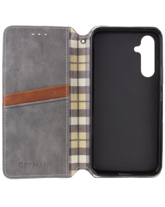 Чохол кейс для Samsung A35 GETMAN Cubic (PU) Сірий (Gray)