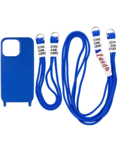 Чохол накладка для iPhone 11 TPU two straps California Синя (Iris)