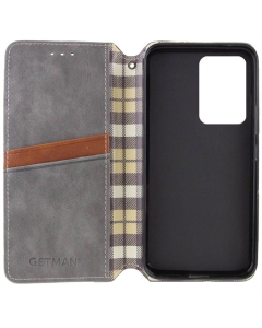 Чохол кейс для Samsung S24 Plus GETMAN Cubic (PU) Сірий (Gray)