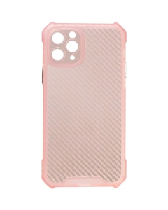 Чехол-накладка для iPhone 11 Pro Max TPU серии Ease Carbon цвета Розовый Прозрачный (Pink Translucent)
