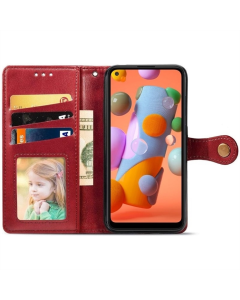 Чохол кейс для Samsung A11 GETMAN Gallant (PU) Червоний (Red)