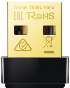 Wi-Fi адаптер TP-Link Archer T600U Nano Чорний (Black)