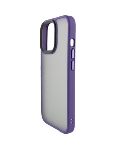 Чохол накладка для iPhone 12/12 Pro Metal Buttons Фіолетова (Dark Purple)