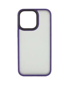 Чохол накладка для iPhone 12/12 Pro Metal Buttons Фіолетова (Dark Purple)