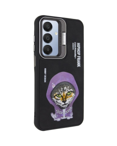 Чехол-накладка для Samsung A25 5G Friends TPU+PC Черный (Черный кот)