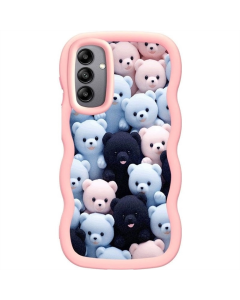 Чехол-накладка для Samsung A25 5G Cloudy Pictures TPU Розовый (Розовые Медведи)