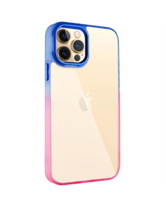 Чохол накладка для iPhone 12/12 Pro TPU+PC Fresh sip series Рожева Синя (Pink Blue)