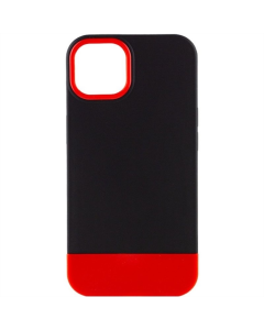 Чохол накладка для iPhone 12/12 Pro TPU+PC Bichromatic Чорна Червона (Black Red)