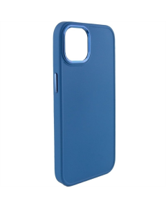 Чехол-накладка для iPhone 12/12 Pro TPU Bonbon Metal Style Синий (Джинсово-синий)