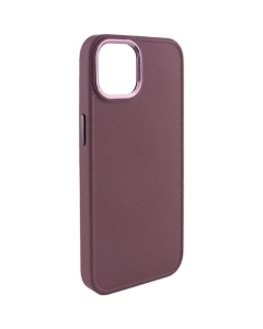 Чохол накладка для iPhone 12/12 Pro TPU Bonbon Metal Style Бордова (Plum)