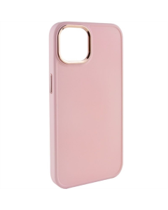 Чохол накладка для iPhone 12/12 Pro TPU Bonbon Metal Style Рожева (Light pink)