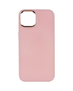 Чохол накладка для iPhone 12/12 Pro TPU Bonbon Metal Style Рожева (Light pink)