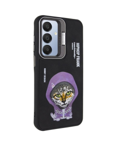 Чехол-накладка для Samsung A16 4G/5G Friends TPU+PC Черный (Черный кот)