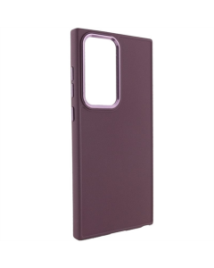 Чехол-накладка для Samsung S24 Ultra Bonbon Metal Style TPU Бордовый (Сливовый)
