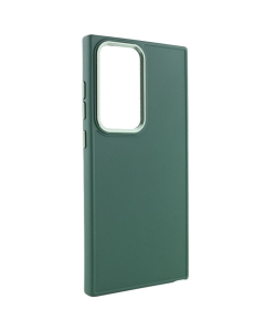 Чехол-накладка для Samsung S24 Ultra Bonbon Metal Style TPU Зеленый (Армейский зеленый)