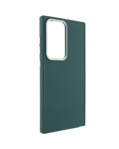 Чохол-накладка для Samsung S24 Ultra Bonbon Metal Style TPU Зелена (Хвойна зелень)