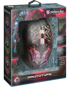 Миша ігрова Defender Prototype GM-670L Чорна (Black)
