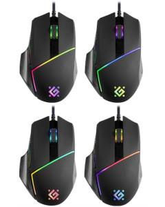 Миша Defender Warfame GM-880L RGB, 8 кнопок,12800 dpi Чорна (Black)