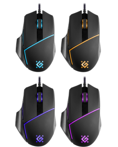 Миша Defender Warfame GM-880L RGB, 8 кнопок,12800 dpi Чорна (Black)