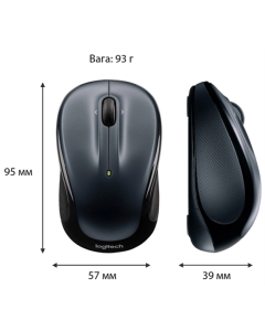 Миша безпроводная Logitech M325s Черная (Dark Silver)
