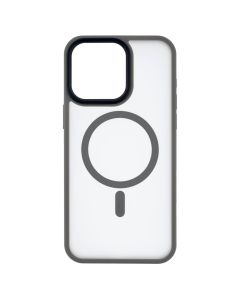 Чохол накладка для iPhone 15 Pro TPU+PC Metal Buttons with MagSafe Colorful Сіра (Gray)