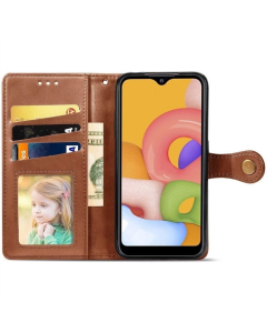 Чохол кейс для Samsung A14 4G/5G GETMAN Gallant (PU) Коричневий (Brown)