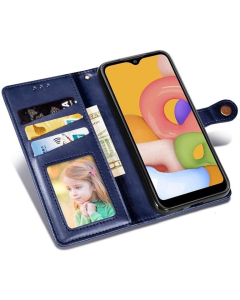 Чохол кейс для Samsung S21 FE GETMAN Gallant (PU) Синій (Blue)