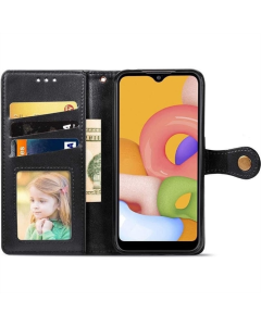 Чехол кейс для Samsung S21 FE GETMAN Gallant (PU) Черный (Black)