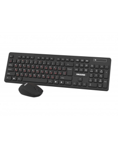 Клавіатура бездротова Maxxter KMS-WCM-02B-UA + миша Чорна (Black)