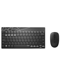 Беспроводная клавиатура Rapoo 8000M + мышь Черная (Black)