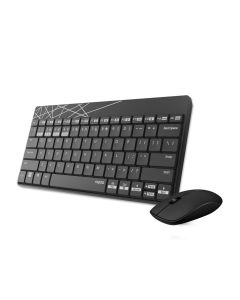 Беспроводная клавиатура Rapoo 8000M + мышь Черная (Black)