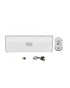 Клавіатура бездротова Maxxter KMS-WCM-01BL-UA + миша Синя (Dark Blue)