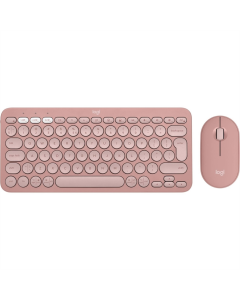 Беспроводная клавиатура Logitech Pebble 2 Combo + мышь Розовая (Rose)