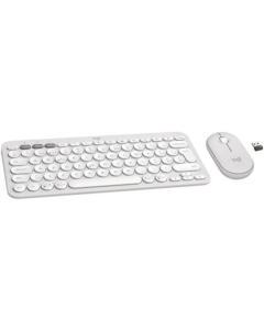 Клавіатура бездротова Logitech Pebble 2 Combo + миша Біла (White)