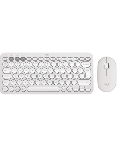 Клавіатура бездротова Logitech Pebble 2 Combo + миша Біла (White)