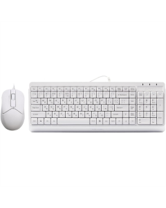 Клавіатура A4Tech F1512 + миша Біла (White)
